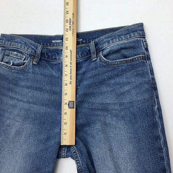 Old Navy Jeans Women's Mid Rise Boyfriend Loose Fit Distressed size 10 length 28 - Picture 6 of 8